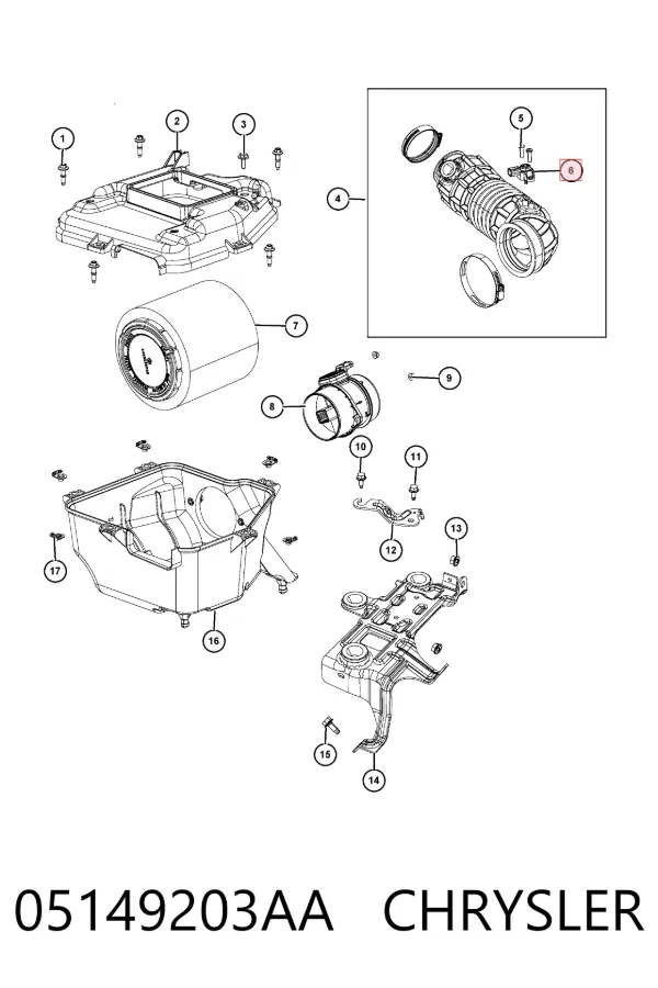 Датчик абсолютного давления 05149203AA Chrysler