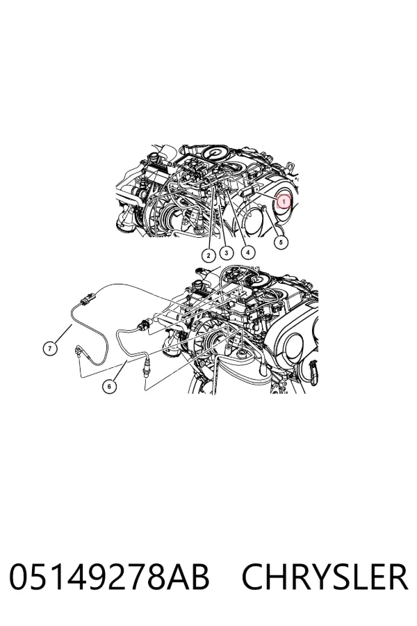 Датчик давления выхлопных газов 05149278AB Chrysler