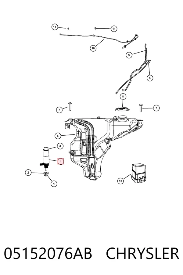 Моторчик омывателя 05152076AB Chrysler