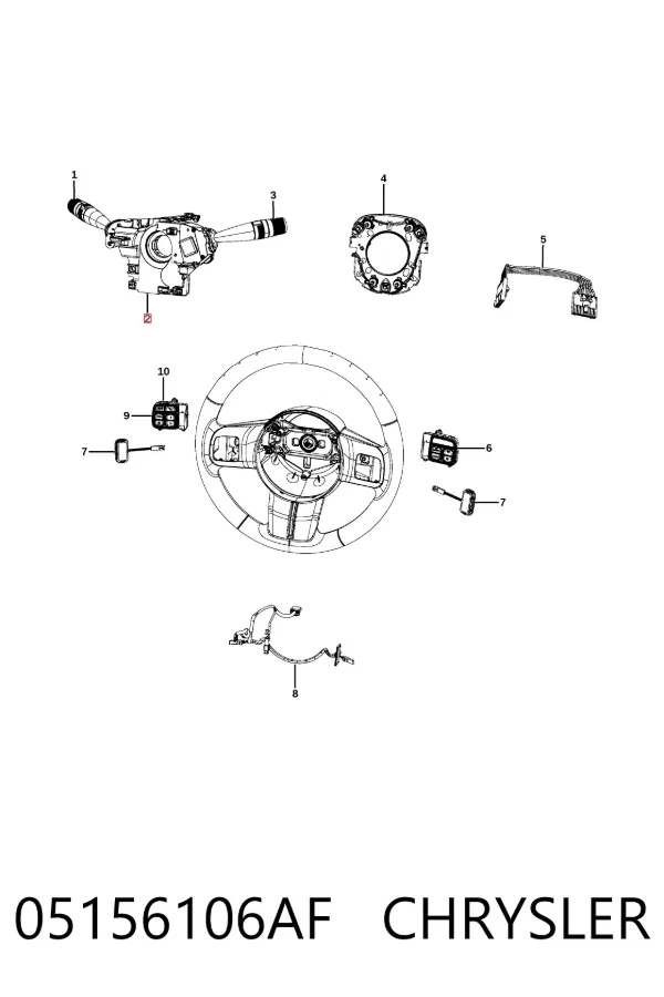 Шлейф руля 05156106AF Chrysler