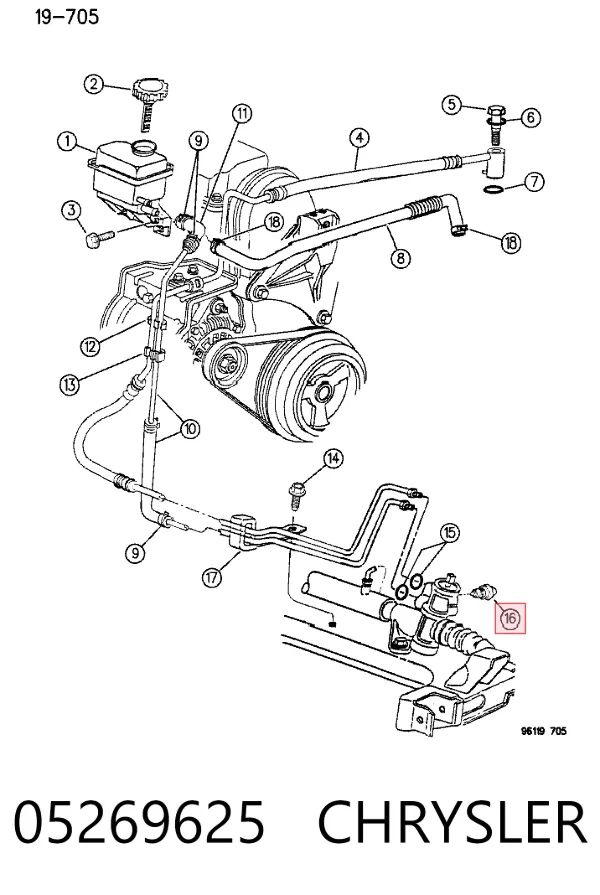 Клапан MPL рулевой рейки 05269625 Chrysler
