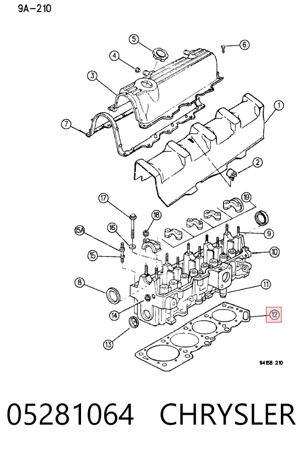 Прокладка ГБЦ 05281064 Chrysler