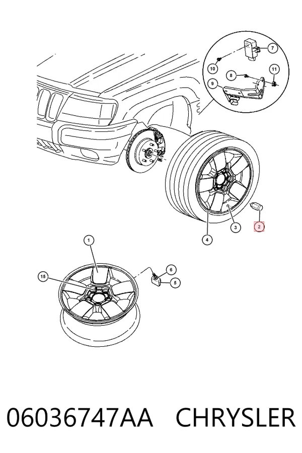 Гайки колесные 06036747AA Chrysler