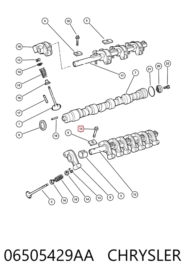 Болт впускного коллектора K06505429AA Fiat/Alfa/Lancia