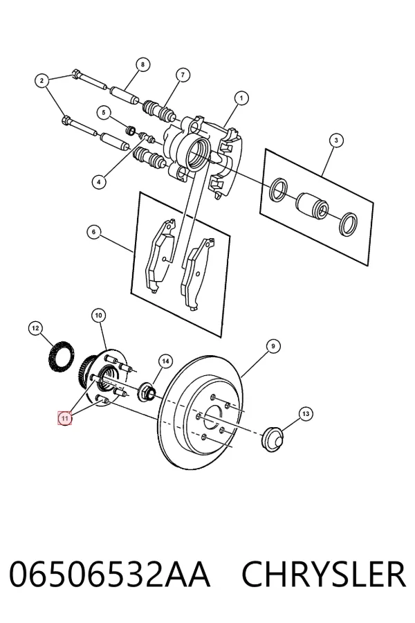Шпилька колесная 06506532AA Chrysler