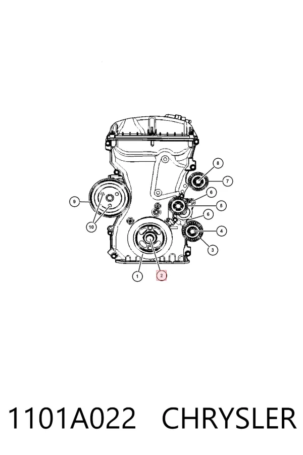 Болт шкива коленвала 1101A022 Chrysler