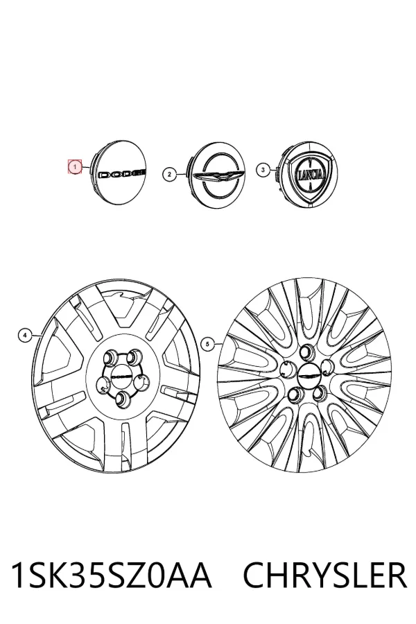 Колпаки 1SK35SZ0AA Chrysler