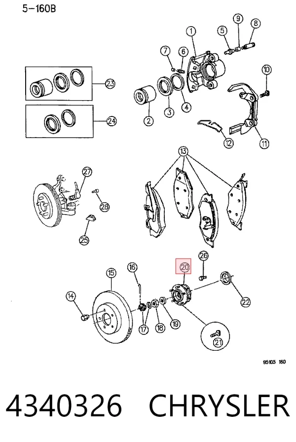 Передняя ступица 4340326 Chrysler