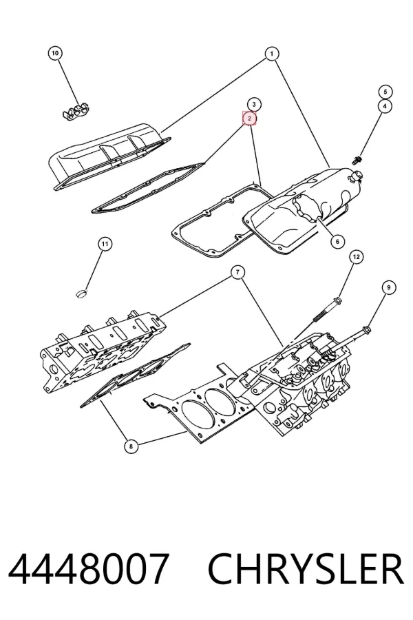 Прокладка клапанной крышки 4448007 Chrysler