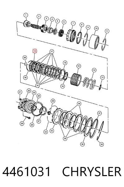 Диск АКПП фрикционный CHRYSLER 4461031