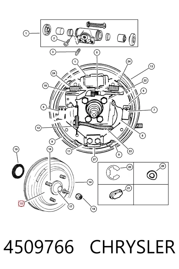 Задняя ступица 4509766 Chrysler