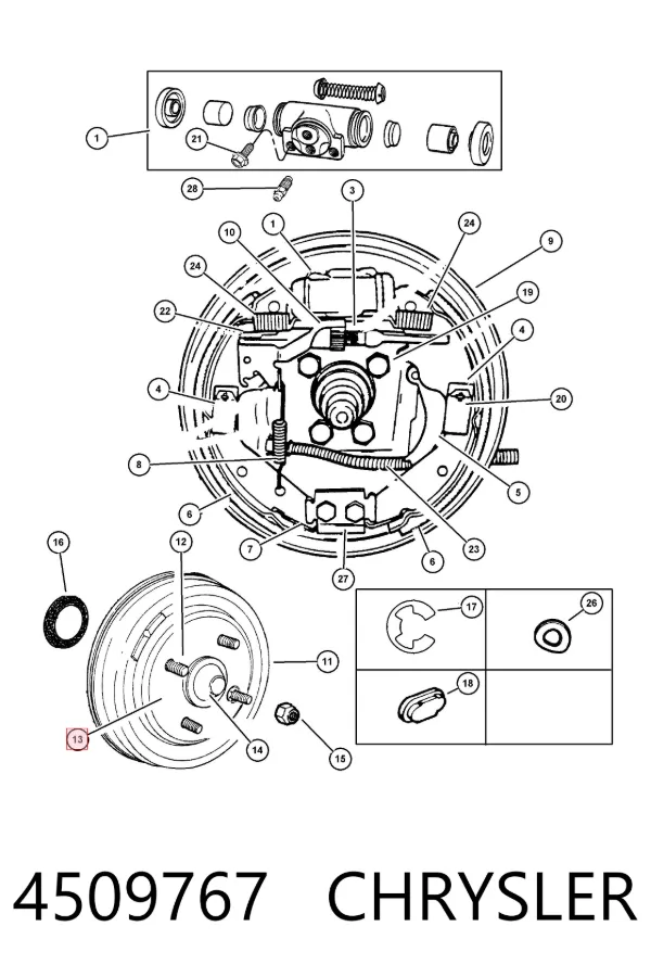 Задняя ступица 4509767 Chrysler