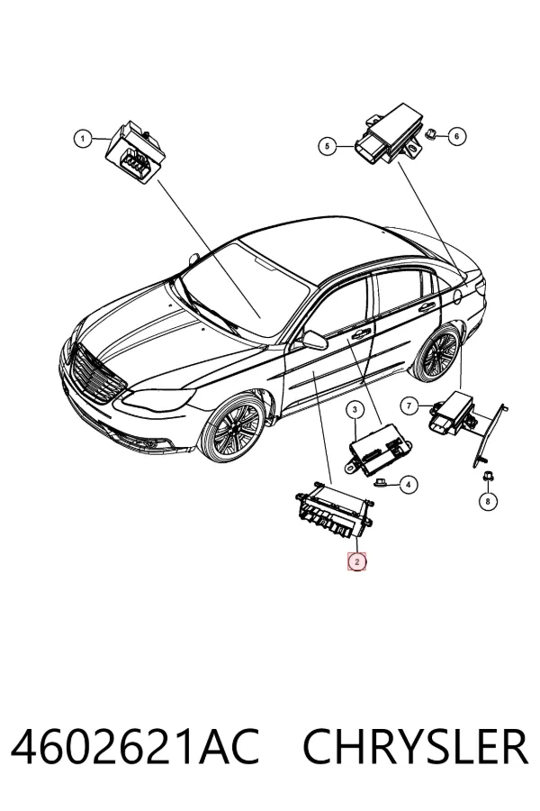 Блок комфорта передней двери 4602621AC Chrysler