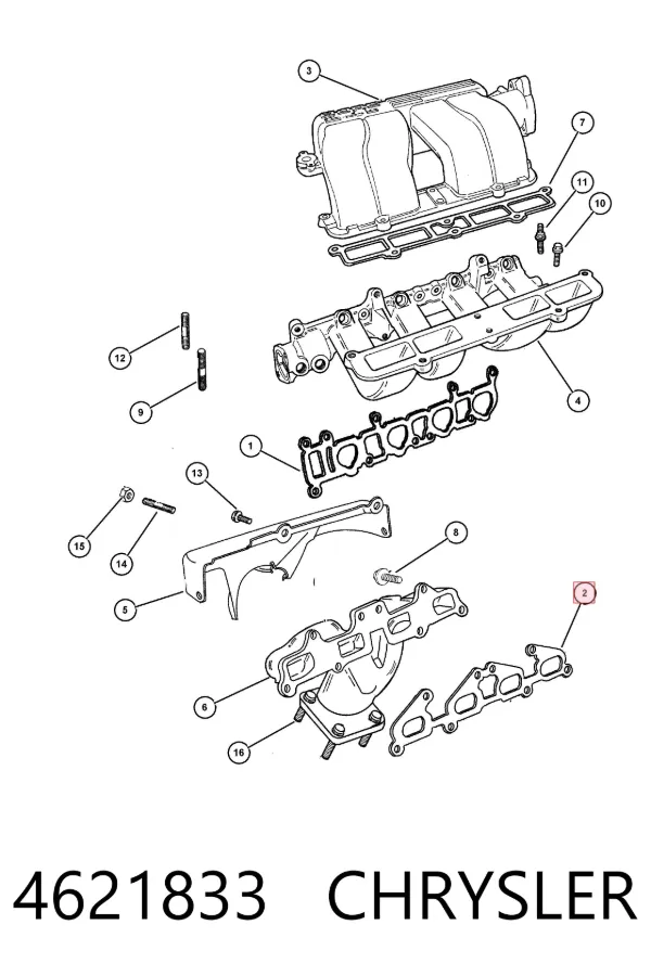 Прокладка коллектора 4621833 Chrysler