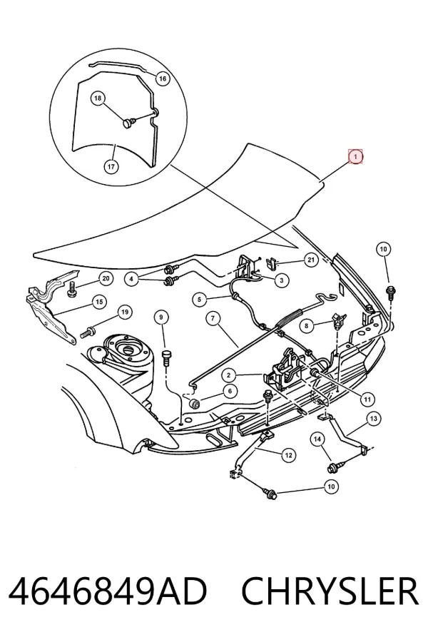 Капот 4646849AD Chrysler