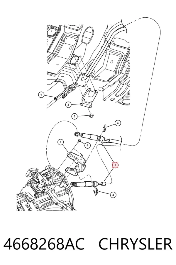 Трос КПП 4668268AC Chrysler