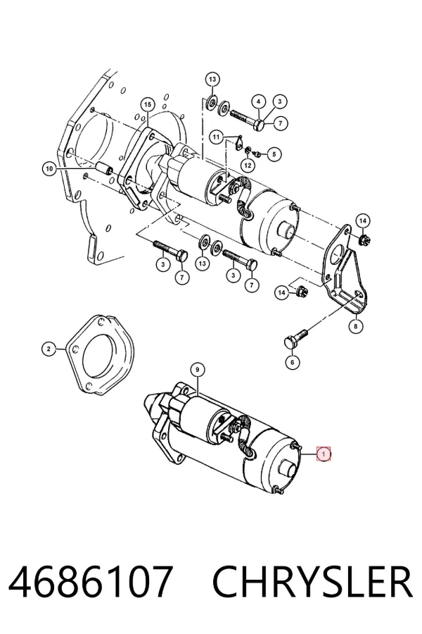 Стартер 4686107 Chrysler