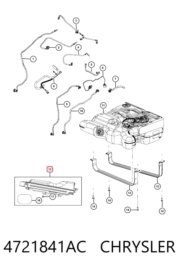 Бензобак 4721841AC Chrysler