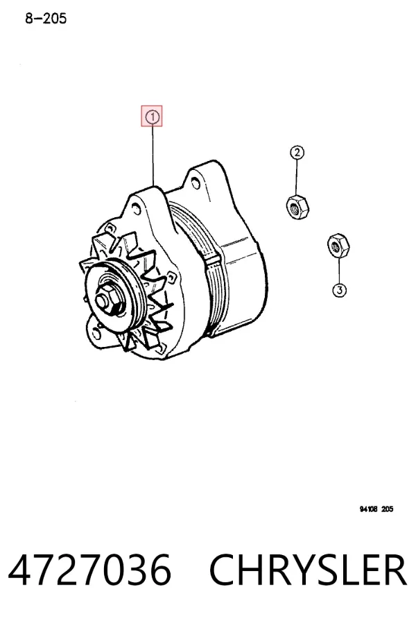 Генератор 4727036 Chrysler