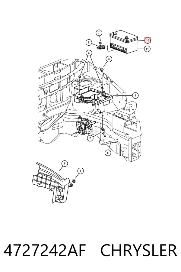 Аккумулятор 4727242AF Chrysler