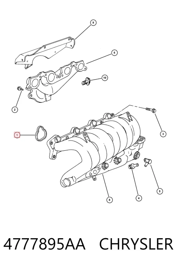 Прокладка впускного коллектора 4777895AA Chrysler