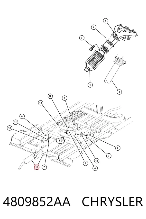 Глушитель задний 4809852AA Chrysler