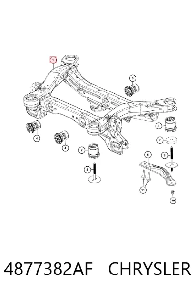 Балка задней подвески (подрамник) CHRYSLER 4877382AF