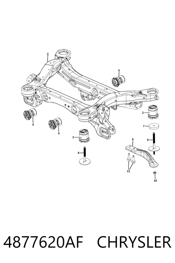 Подрамник задний 4877620AF Chrysler