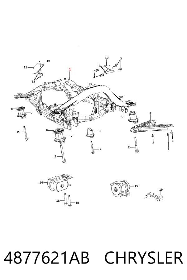 Подрамник передний 4877621AB Chrysler