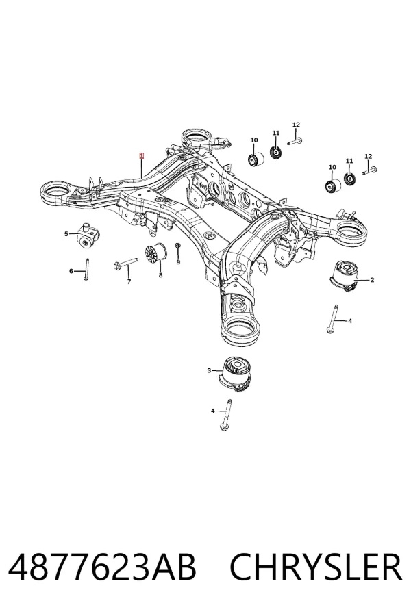 Подрамник задний 4877623AB Chrysler