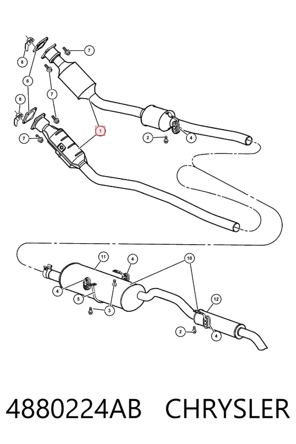 Катализатор 4880224AB Chrysler