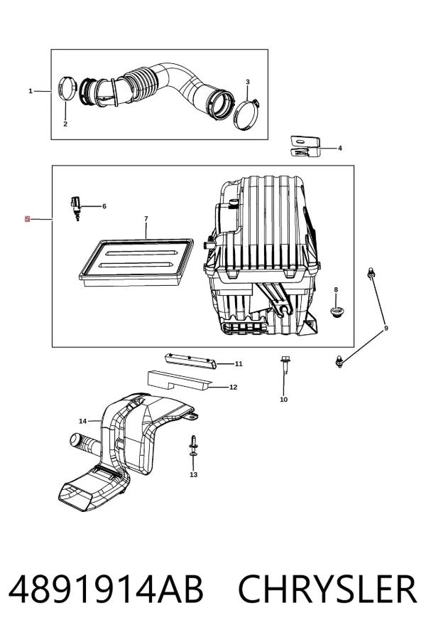 Корпус фильтра 4891914AB Chrysler