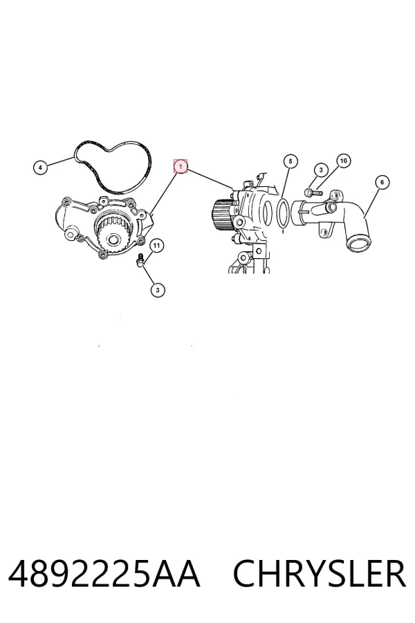 Помпа 4892225AA Chrysler