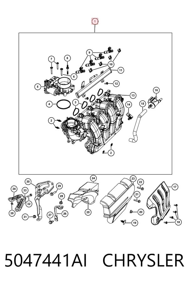 Впускной коллектор 5047441AI Chrysler