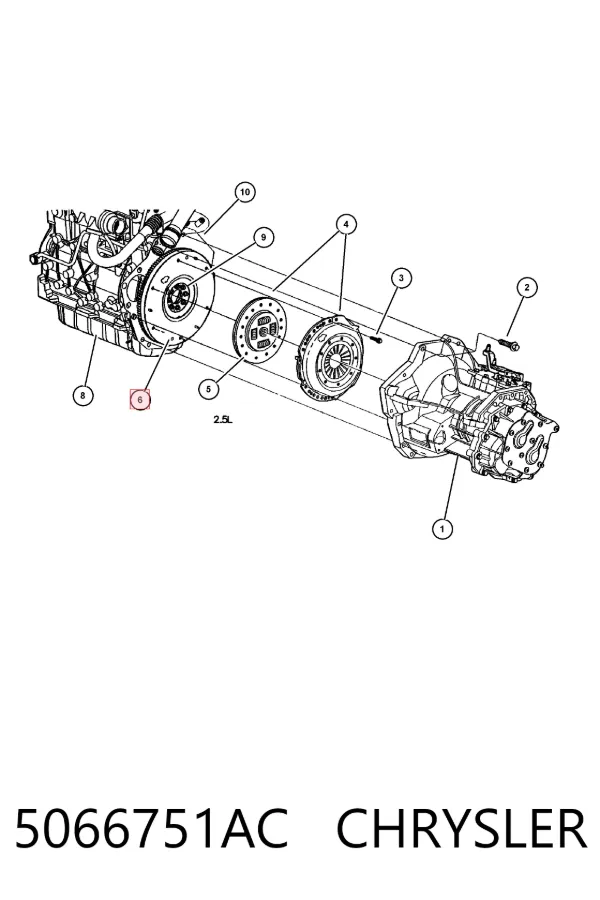 Маховик 5066751AC Chrysler