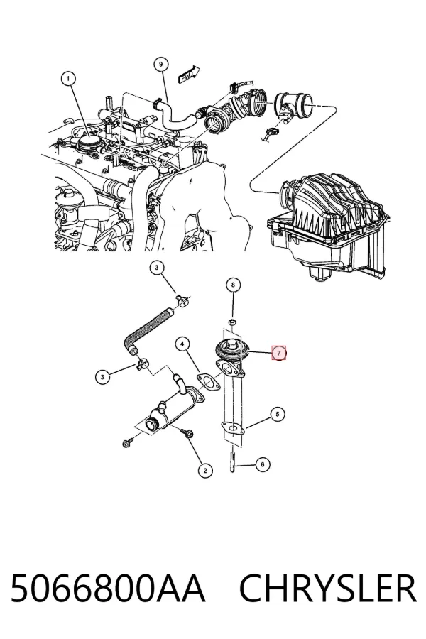 Клапан ЕГР 5066800AA Chrysler