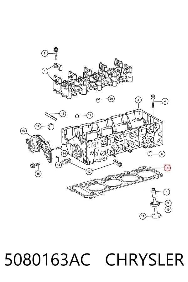 Прокладка ГБЦ 5080163AC Chrysler