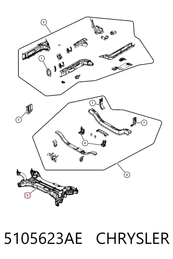 Подрамник передний 5105623AE Chrysler
