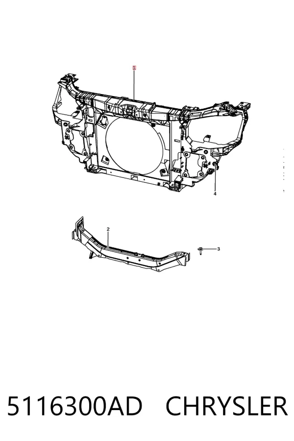 Рамка радиатора 5116300AD Chrysler