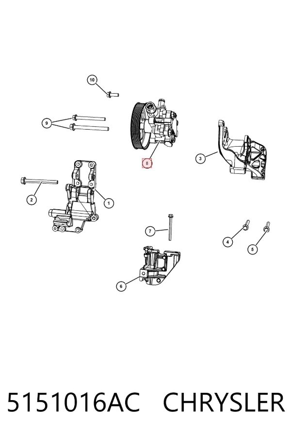 Насос ГУР 5151016AC Chrysler