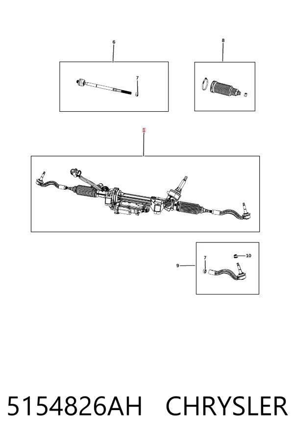 Рулевая рейка 5154826AH Chrysler