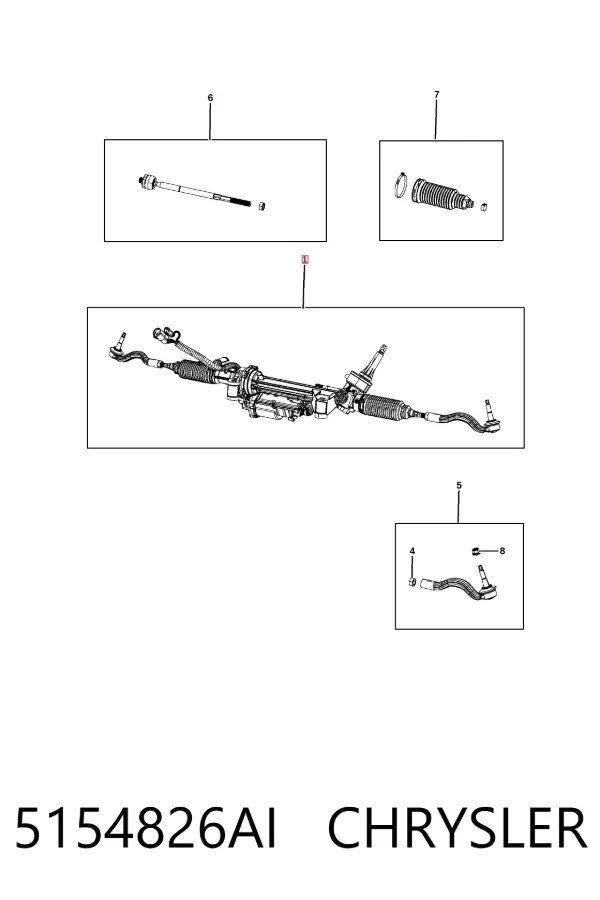 Рулевая рейка 5154826AI Chrysler