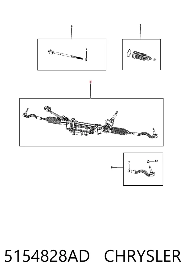 Рулевая рейка 5154828AD Chrysler