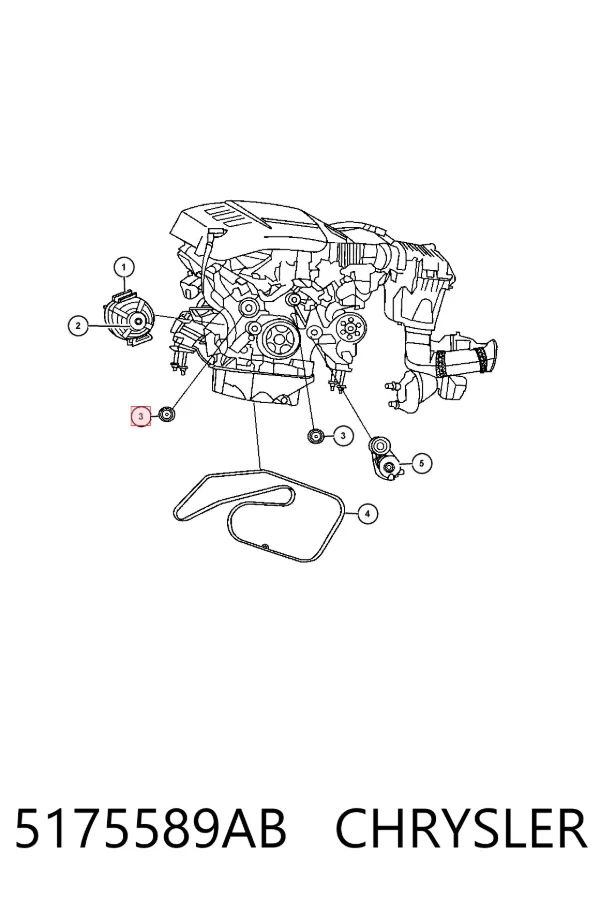 Паразитный ролик 5175589AB Chrysler