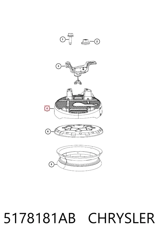 Чехол запасного колеса 5178181AB Chrysler