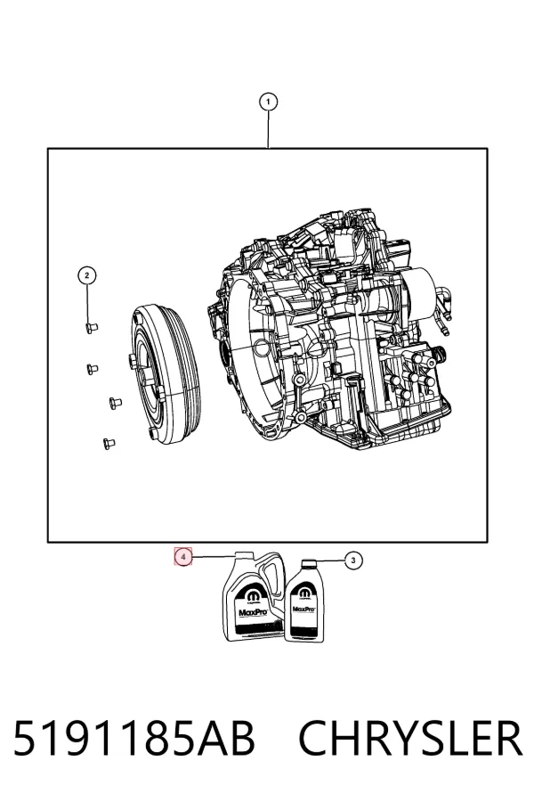 Трансмиссионное масло 5191185AB Chrysler