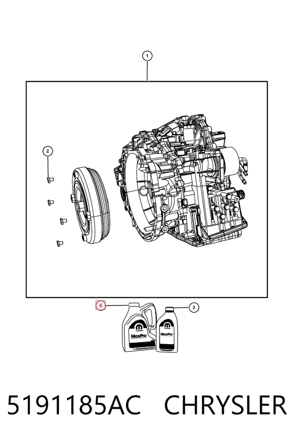 Трансмиссионное масло 5191185AC Chrysler