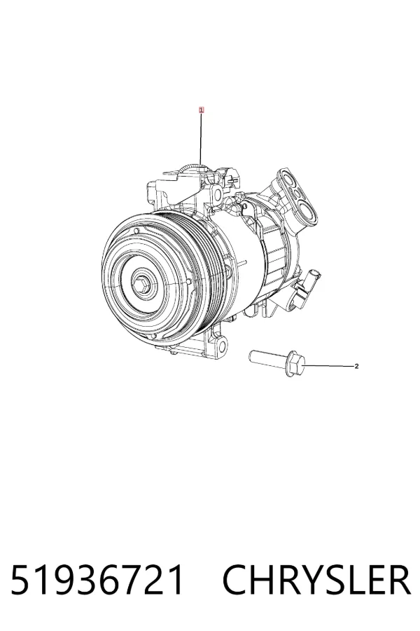 Компрессор кондиционера 51936721 Chrysler