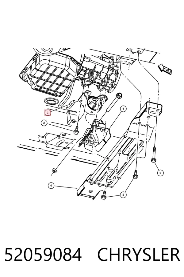 Подушка коробки передач 52059084 Chrysler