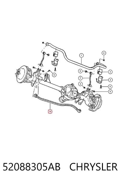 Штанга поперечной устойчивости передняя CHRYSLER 52088305AB